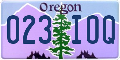 OR license plate 023IOQ