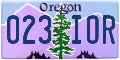 OR license plate 023IOR