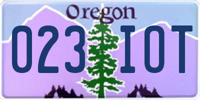 OR license plate 023IOT