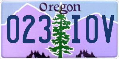 OR license plate 023IOV