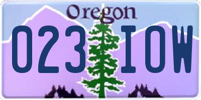 OR license plate 023IOW