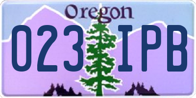 OR license plate 023IPB