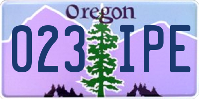 OR license plate 023IPE