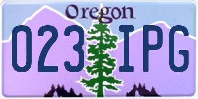 OR license plate 023IPG