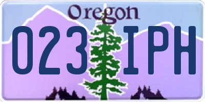OR license plate 023IPH