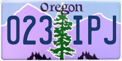 OR license plate 023IPJ