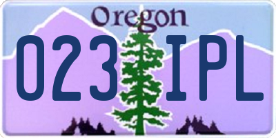 OR license plate 023IPL