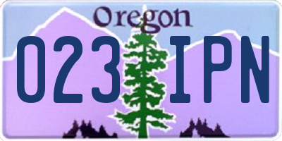 OR license plate 023IPN