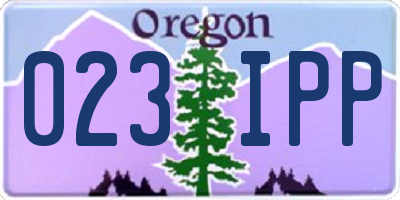 OR license plate 023IPP