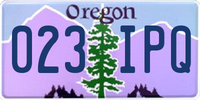 OR license plate 023IPQ