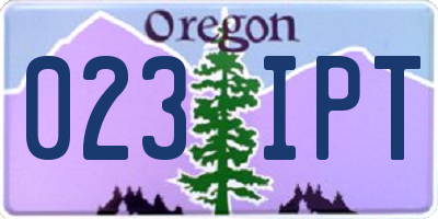 OR license plate 023IPT