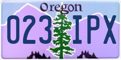 OR license plate 023IPX