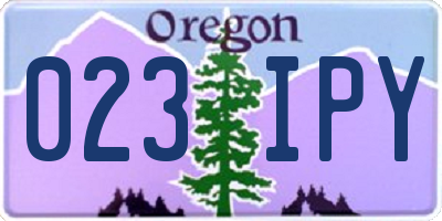 OR license plate 023IPY