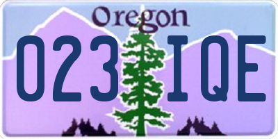 OR license plate 023IQE