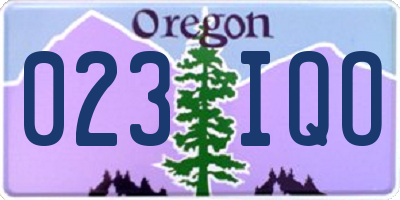 OR license plate 023IQO