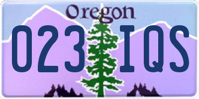 OR license plate 023IQS