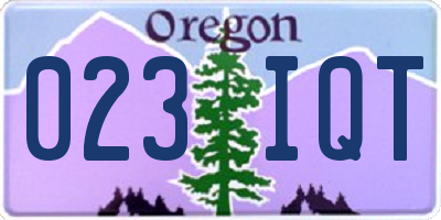 OR license plate 023IQT
