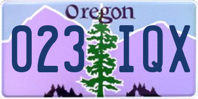 OR license plate 023IQX
