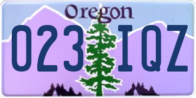 OR license plate 023IQZ