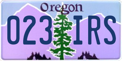 OR license plate 023IRS