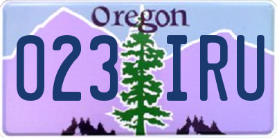 OR license plate 023IRU