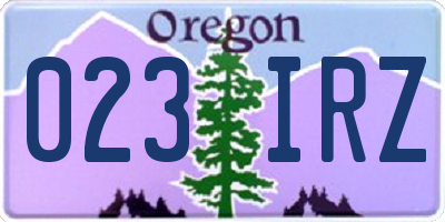 OR license plate 023IRZ