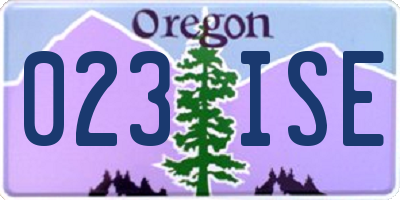 OR license plate 023ISE