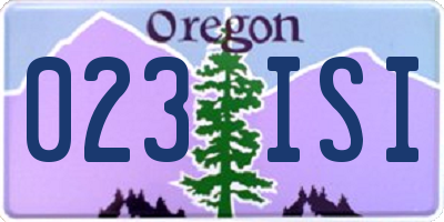 OR license plate 023ISI