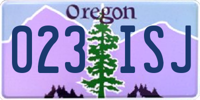 OR license plate 023ISJ