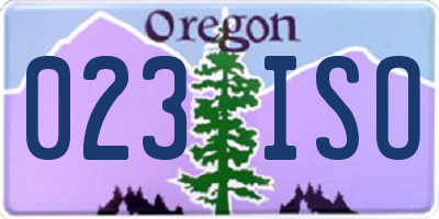 OR license plate 023ISO