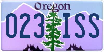 OR license plate 023ISS