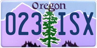 OR license plate 023ISX