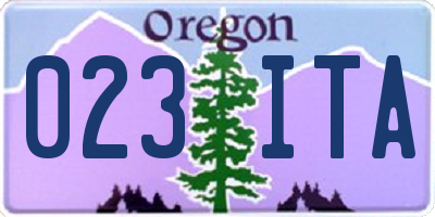 OR license plate 023ITA