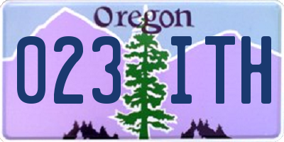 OR license plate 023ITH