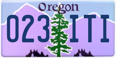 OR license plate 023ITI