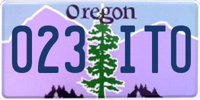 OR license plate 023ITO