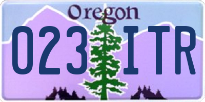 OR license plate 023ITR