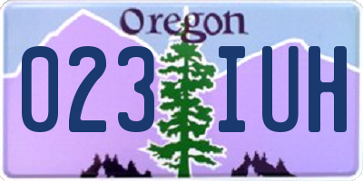 OR license plate 023IUH
