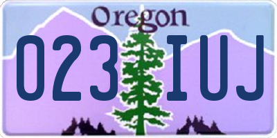 OR license plate 023IUJ