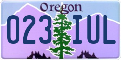 OR license plate 023IUL