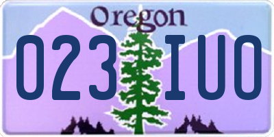 OR license plate 023IUO