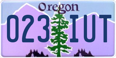 OR license plate 023IUT