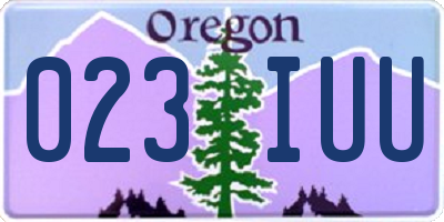OR license plate 023IUU