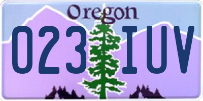 OR license plate 023IUV