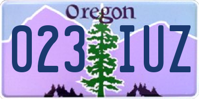 OR license plate 023IUZ