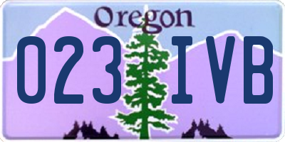 OR license plate 023IVB