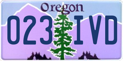 OR license plate 023IVD