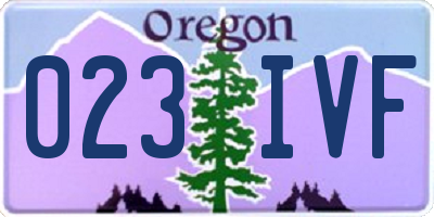 OR license plate 023IVF