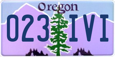 OR license plate 023IVI