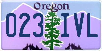 OR license plate 023IVL